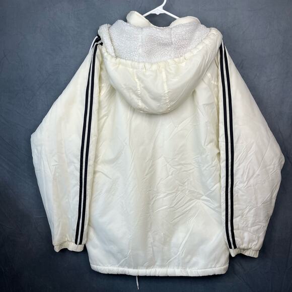 Y2K Rigo Sportswear Sherpa Lined Removeable Hood Puff Jacket Parka Zip Up Q-13 - Picture 4 of 16